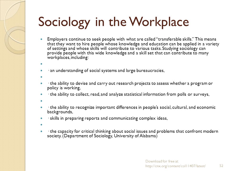 Sociology Ethics in an Applied Workplace